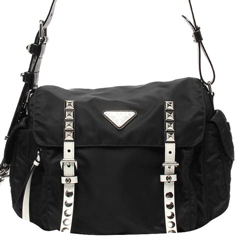 prada new vela studded bag|prada vela messenger bag.